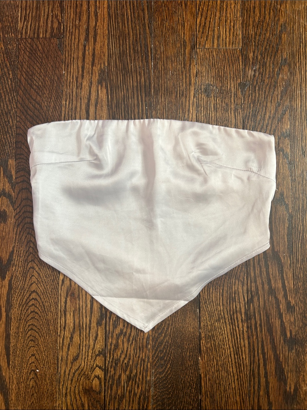 Adika White Satin Tube Top